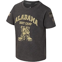 T-shirt de camp d'entraînement d'appréciation militaire pour tout-petits Colosseum Charcoal Alabama Crimson Tide OHT