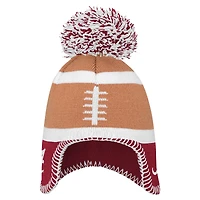 Bonnet tricoté avec pompon pour tout-petits Fanatics Brown Alabama Crimson Tide Football Head