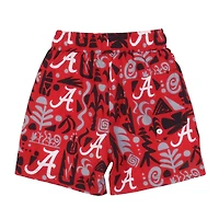 Toddler Wes & Willy  Crimson Alabama Tide Allover Print Swim Shorts