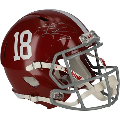 Casque réplique Riddell Speed ​​n° 18 autographié par Tua Tagovailoa (Alabama Crimson Tide)