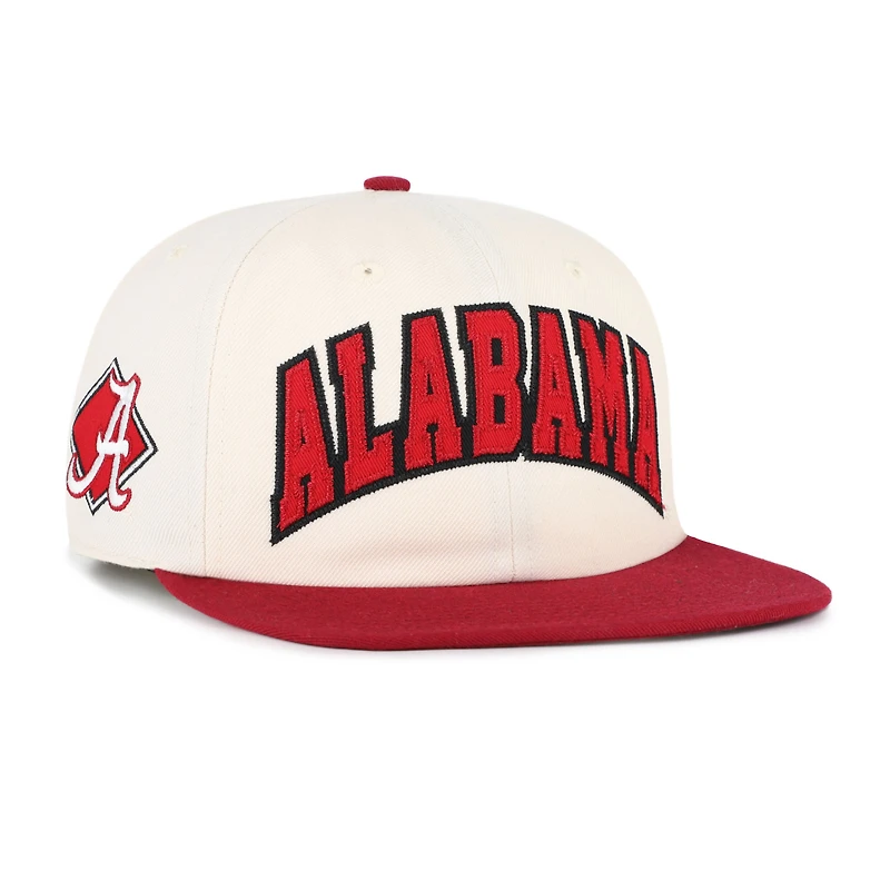 Casquette de capitaine unisexe ajustable Alabama Crimson Tide '47 Cream Crossover Off Hand