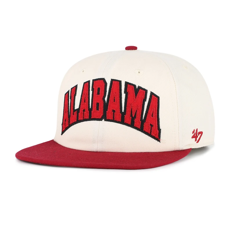 Casquette de capitaine unisexe ajustable Alabama Crimson Tide '47 Cream Crossover Off Hand