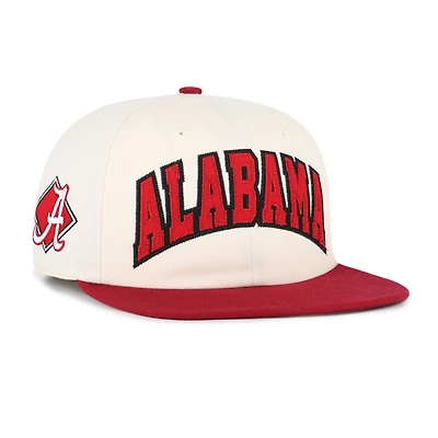 Casquette de capitaine unisexe ajustable Alabama Crimson Tide '47 Cream Crossover Off Hand