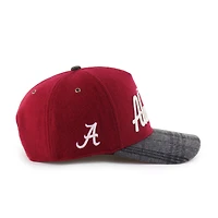Unisex '47 Crimson Alabama Crimson Tide Windowpane Plaid Collection Hitch Adjustable Hat