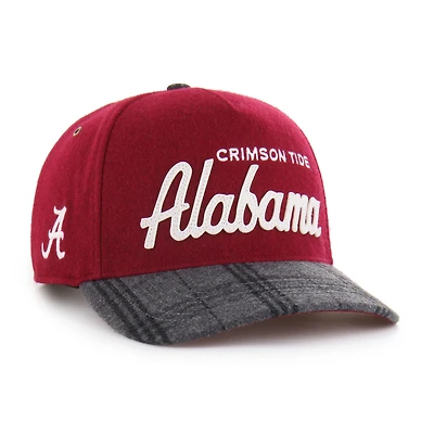 Unisex '47 Crimson Alabama Crimson Tide Windowpane Plaid Collection Hitch Adjustable Hat