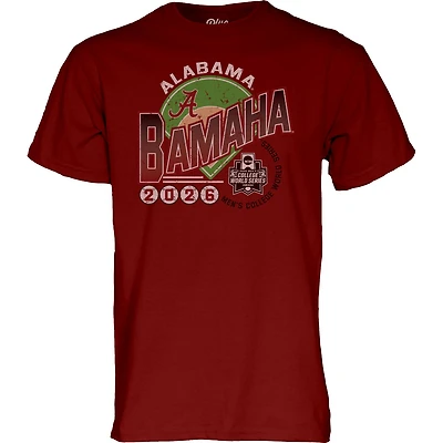 Unisex Blue 84 Crimson Alabama Tide 2026 NCAA Men's Baseball College World Series T-Shirt
