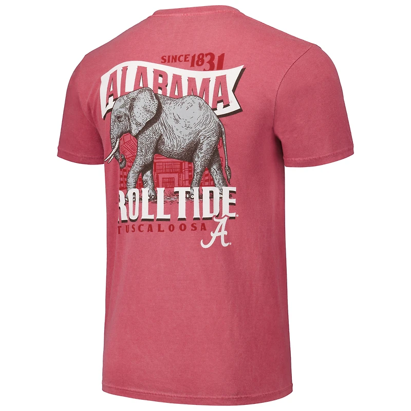 T-shirt unisexe Crimson Alabama Tide Hyper Local Banner Stadium