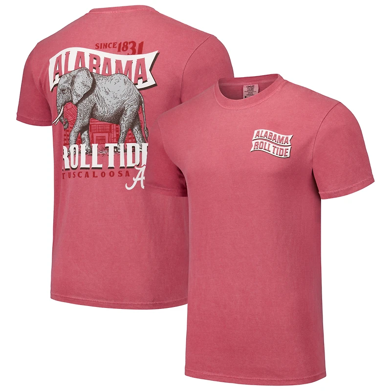 T-shirt unisexe Crimson Alabama Tide Hyper Local Banner Stadium