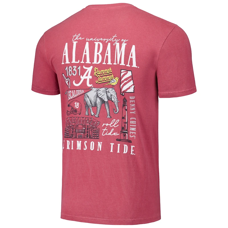 T-shirt unisexe avec affiche du campus hyper local Crimson Alabama Tide