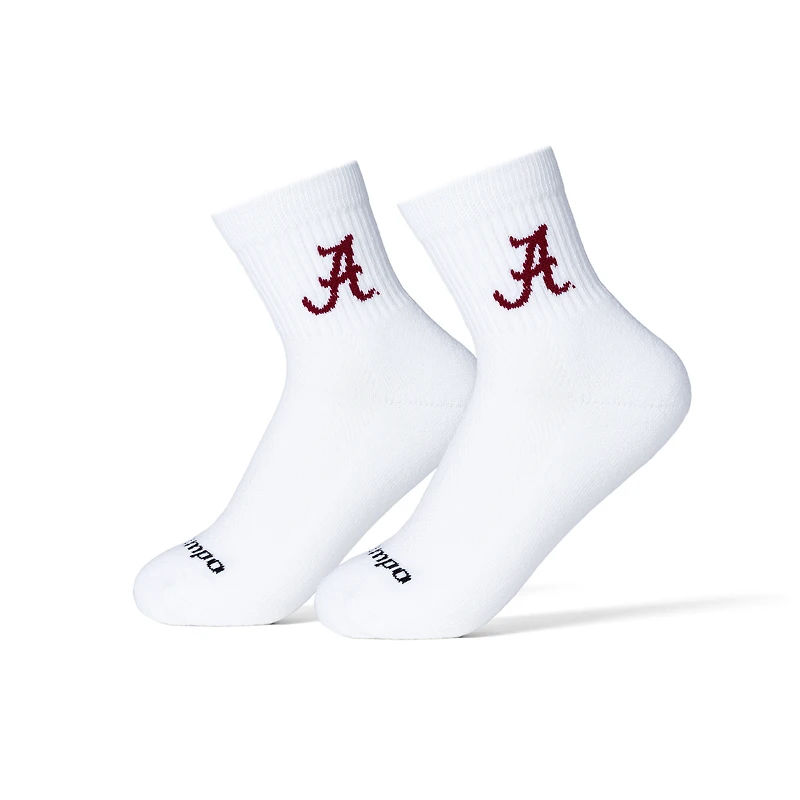 Unisex Del Campo White Alabama Crimson Tide Quarter-Length Socks