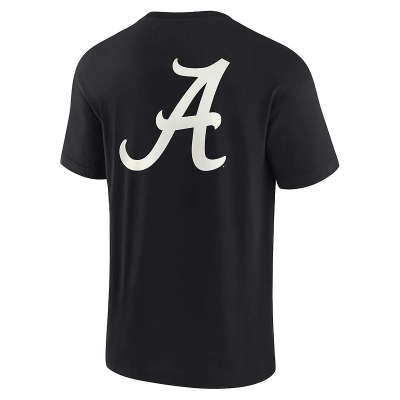 T-shirt unisexe Fanatics noir Alabama Crimson Tide Elements super doux à manches courtes