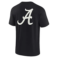 T-shirt unisexe Fanatics noir Alabama Crimson Tide Elements super doux à manches courtes