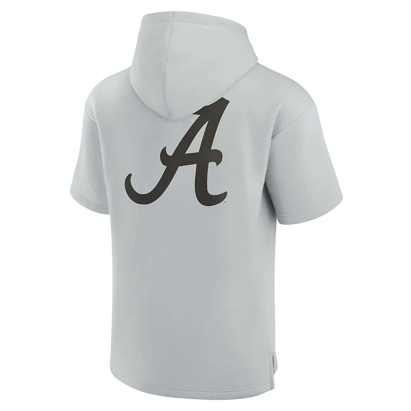 Sweat à capuche unisexe Fanatics gris Alabama Crimson Tide Elements en polaire super douce manches courtes