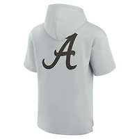 Sweat à capuche unisexe Fanatics gris Alabama Crimson Tide Elements en polaire ultra douce manches courtes