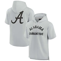 Unisex Fanatics Gray Alabama Crimson Tide Elements Super Soft Fleece Short Sleeve Pullover Hoodie