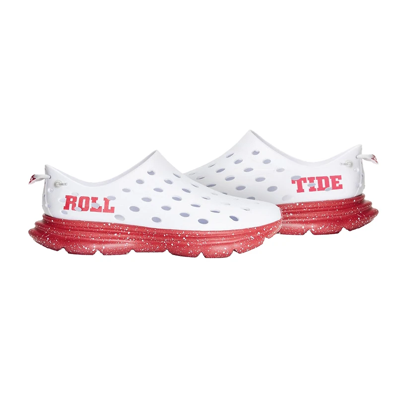 Chaussures unisexes Kane Footwear blanches Alabama Crimson Tide Speckle Recovery