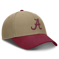Casquette unisexe Nike beige/cramoisi Alabama Crimson Tide Primetime Rise Dri-FIT ajustable
