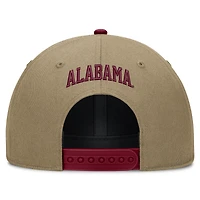 Casquette unisexe Nike beige/cramoisi Alabama Crimson Tide Primetime Rise Dri-FIT ajustable
