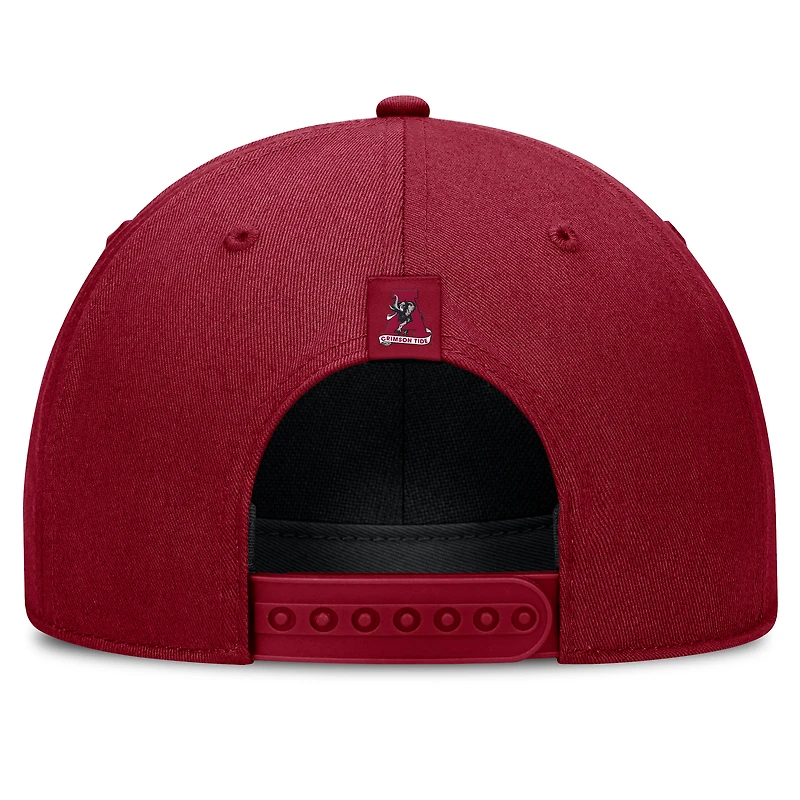 Casquette unisexe Nike Crimson Alabama Crimson Tide 2026 Basketball Refresh 5 panneaux à taille corde