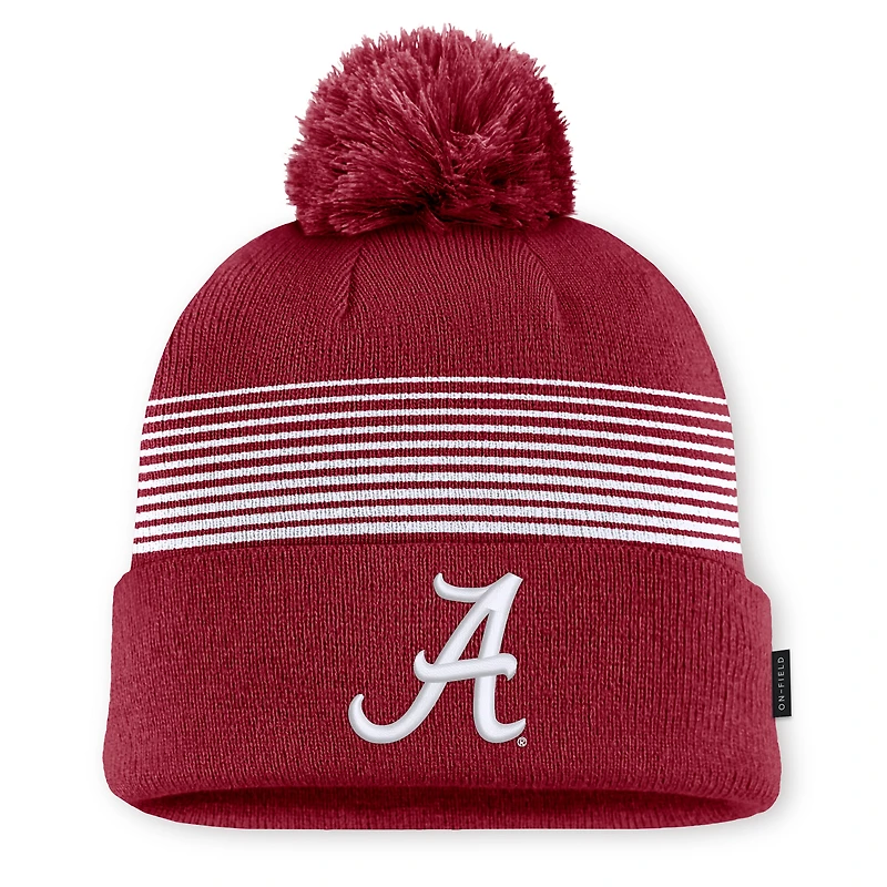 Unisex Nike Crimson Alabama Crimson Tide 2026 On-Field Cuffed Knit Hat with Pom