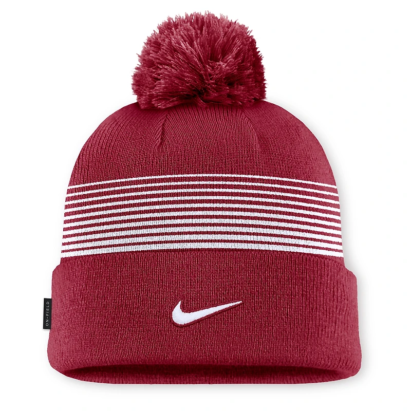 Unisex Nike Crimson Alabama Crimson Tide 2026 On-Field Cuffed Knit Hat with Pom