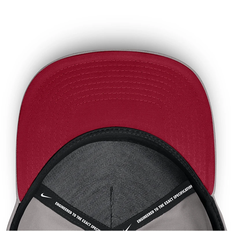 Casquette unisexe Nike grise Alabama Crimson Tide Primetime Rise Rope ajustable