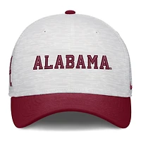 Casquette unisexe Nike blanche/cramoisie Alabama Crimson Tide Primetime Rise ajustable