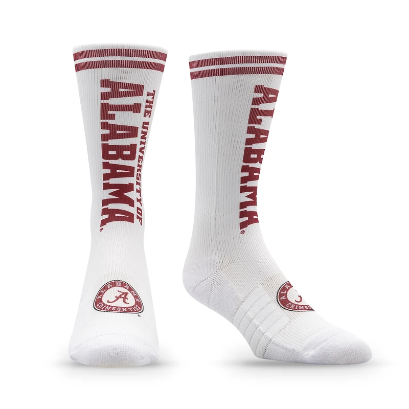 Chaussettes unisexes Strideline Alabama Crimson Tide Premium Wordmark Crew
