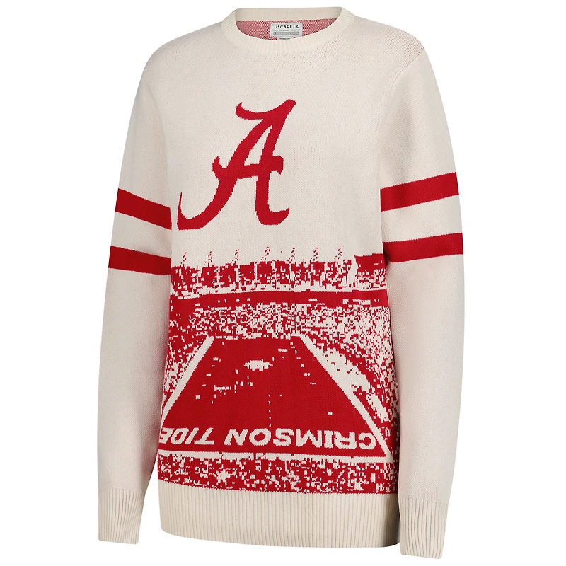 Pull unisexe Uscape Apparel crème Alabama Crimson Tide Renew Knit Stadium