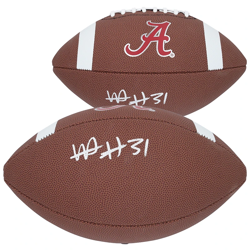 Ballon de football américain Nike réplique autographié par Will Anderson Jr., joueur de l'équipe Alabama Crimson Tide.