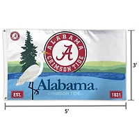 WinCraft Alabama Crimson Tide Alabama State Plaque d'immatriculation unilatérale 3' x 5' Drapeau