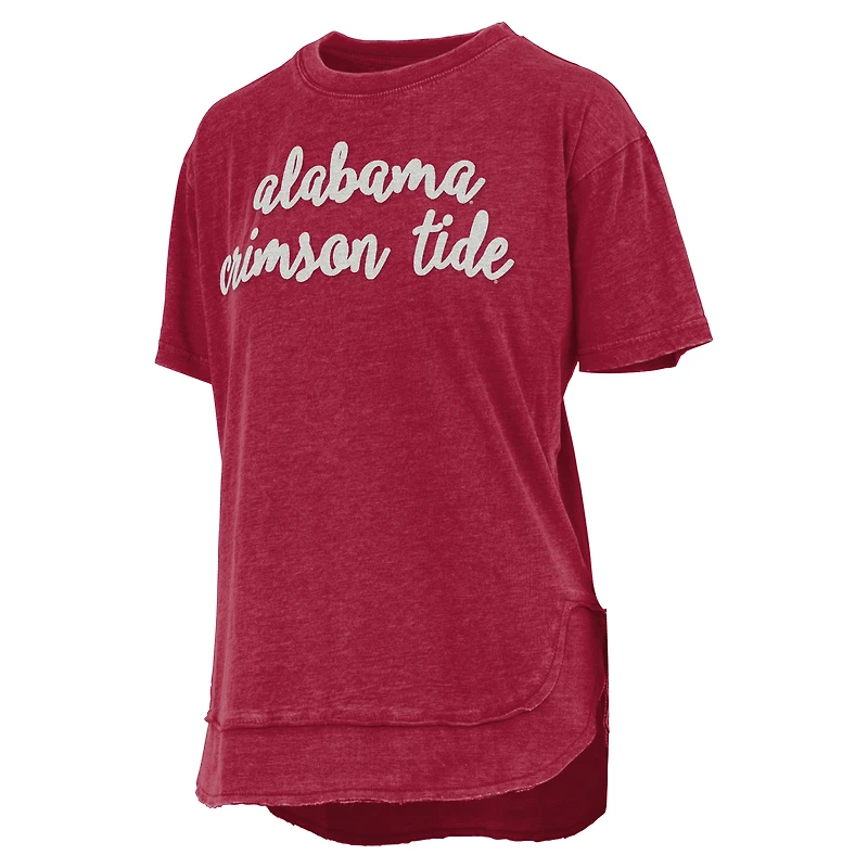 T-shirt poncho Crimson Tide pour femme Pressbox Alabama
