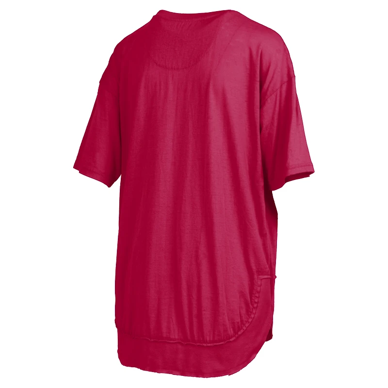 T-shirt poncho Crimson Tide pour femme Pressbox Alabama