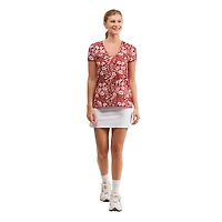 Haut à col en V fleuri Blake pour femme Smith & Quinn Crimson Alabama Tide