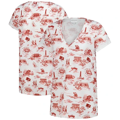T-shirt à col en V Blake Alabama Crimson Tide pour femme de Smith & Quinn