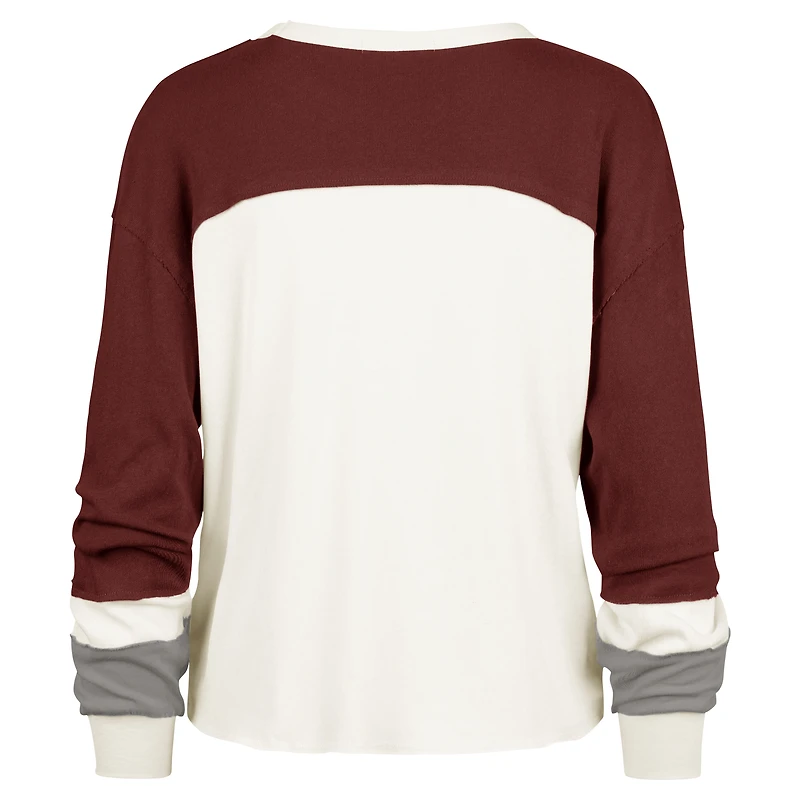 T-shirt à manches longues raglan double tête Alabama Crimson Tide '47 Cream pour femme