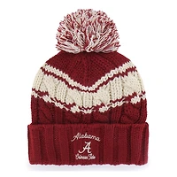 Women's '47 Crimson Alabama Crimson Tide Emma Cuffed Knit Hat with Pom