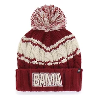 Women's '47 Crimson Alabama Crimson Tide Emma Cuffed Knit Hat with Pom