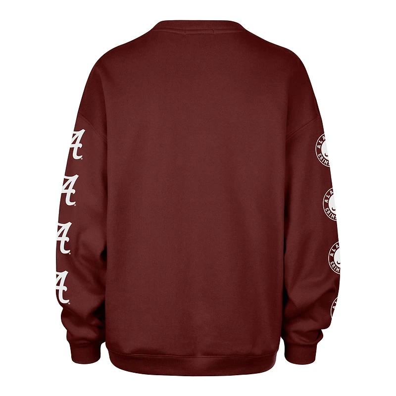 Women's '47 Crimson Alabama Tide Go Big Oversized Pullover Sweatshirt