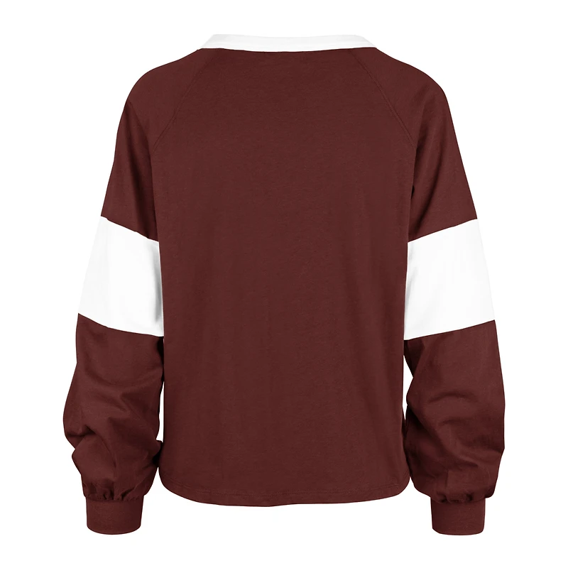 Women's '47  Crimson Alabama Tide Upside Rhea Raglan Long Sleeve T-Shirt