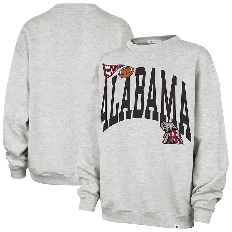 Women's '47  Gray Alabama Crimson Tide Icon Fleece Sweatshirt