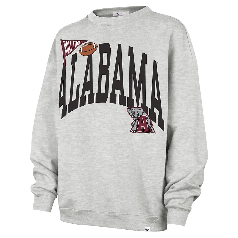 Women's '47  Gray Alabama Crimson Tide Icon Fleece Sweatshirt