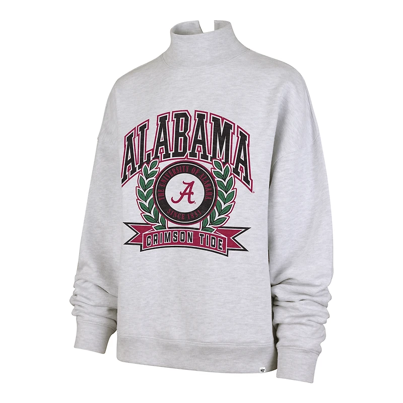 Sweat-shirt à col montant Laurel Arch gris Alabama Crimson Tide pour femme, modèle '47