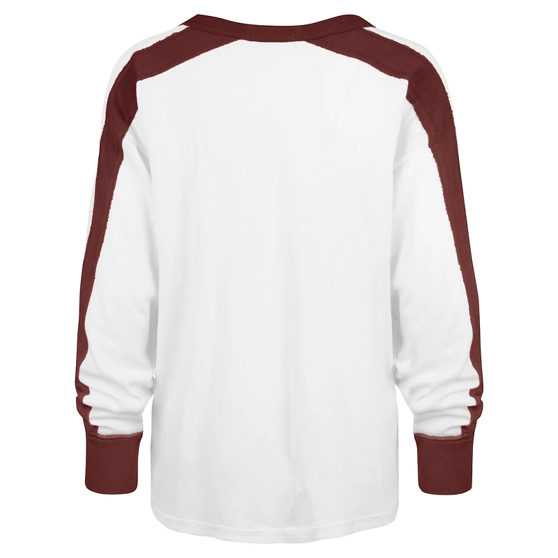 T-shirt blanc à manches longues '47 Alabama Crimson Tide Premier Caribou Raglan pour femmes