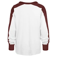 T-shirt blanc à manches longues '47 Alabama Crimson Tide Premier Caribou Raglan pour femmes