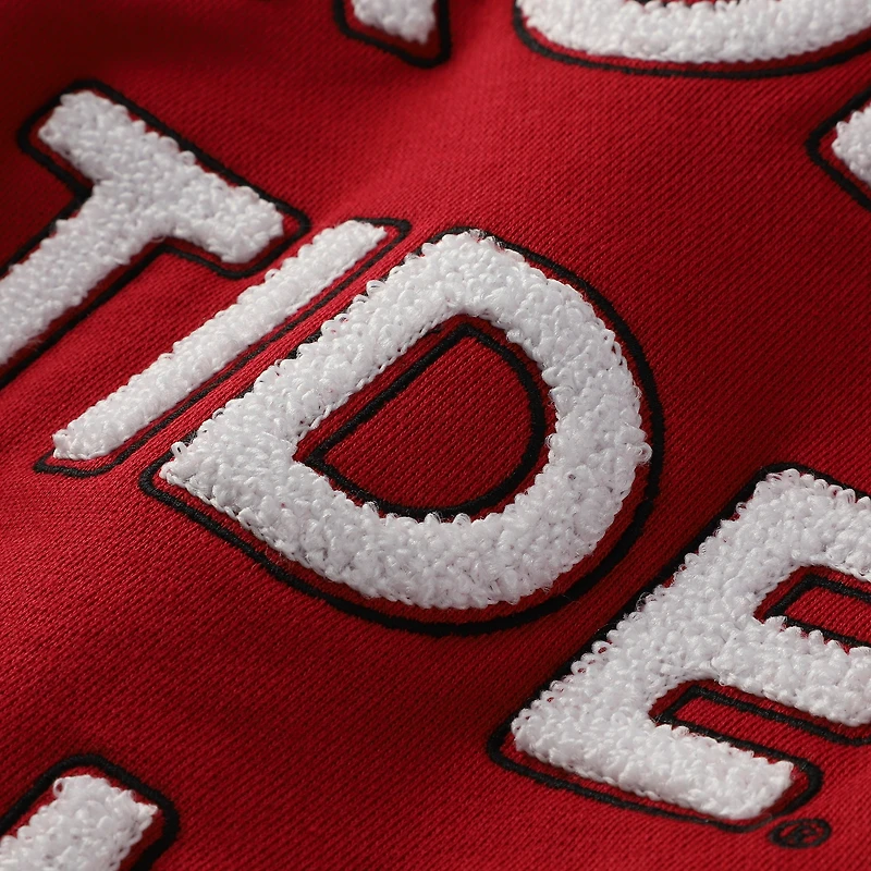 Sweat-shirt court et ample à bords bruts pour femme de l'Alabama Crimson Tide Gameday Social