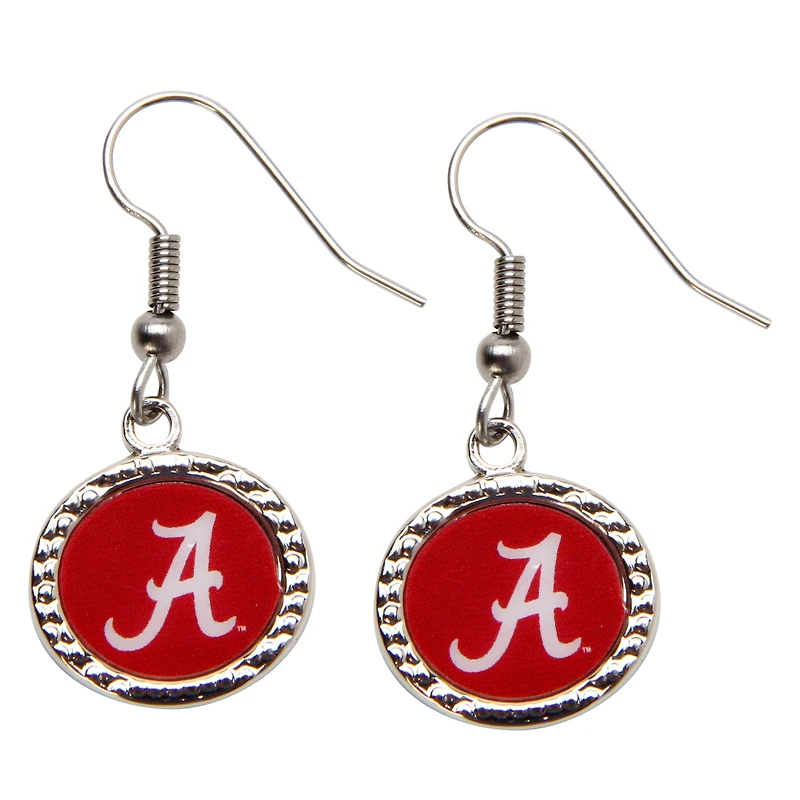 Boucles d'oreilles pendantes rondes Alabama Crimson Tide WinCraft pour femme