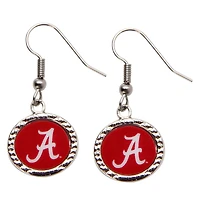 Boucles d'oreilles pendantes rondes Alabama Crimson Tide WinCraft pour femme