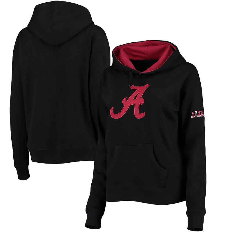Women's Stadium Athletic Crimson Alabama Tide Big Logo Pullover Hoodie