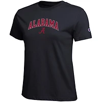 Women's Champion  Black Alabama Crimson Tide Arched Over Logo T-Shirt